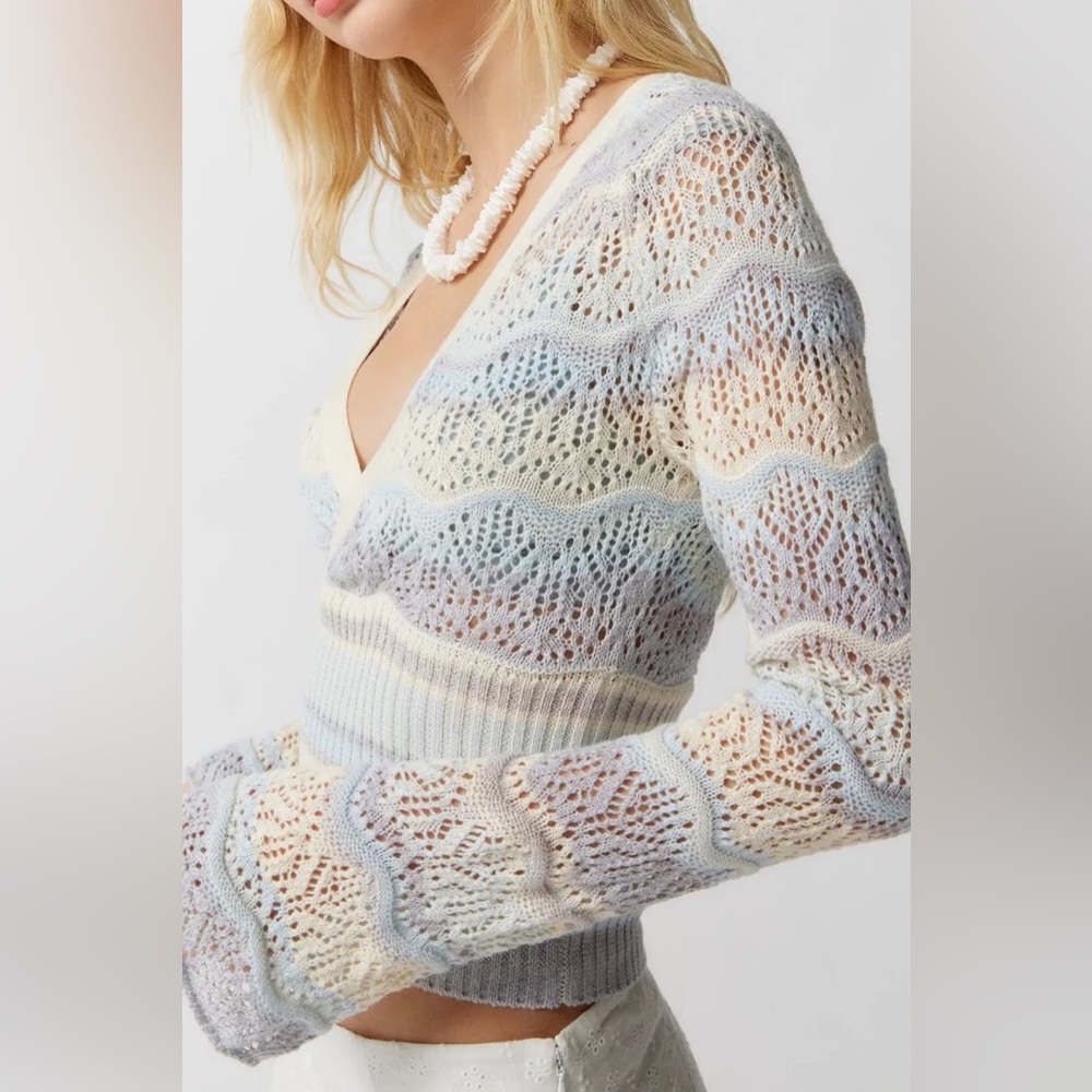 Kimchi Blue Rosario Pointelle Sweater - Picture 2 of 5